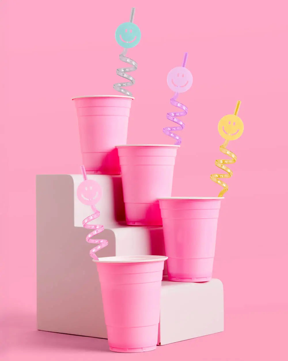 Smiley Straws - 16 reusable straws xo, Fetti