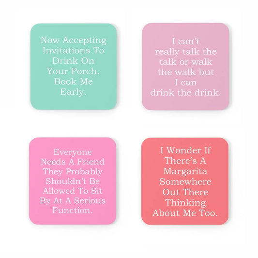 Snarky Quotes 2 Mixed Coaster Set CB Studio