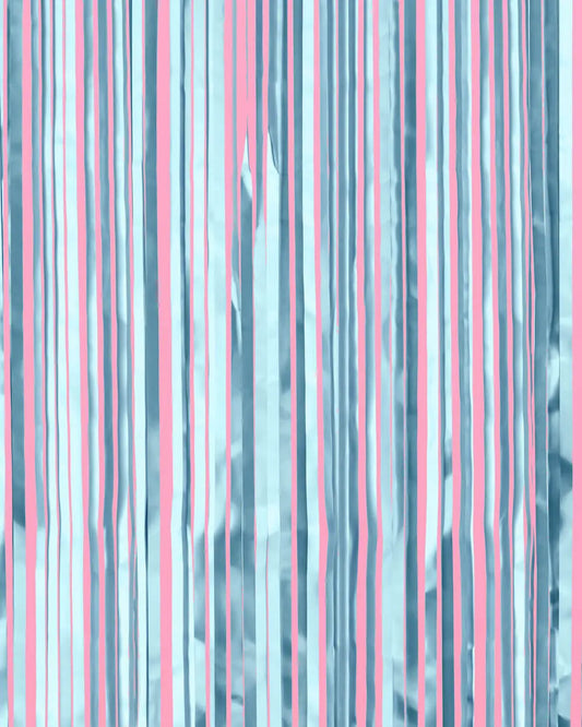 Something Blue Curtain - blue foil curtain xo, Fetti