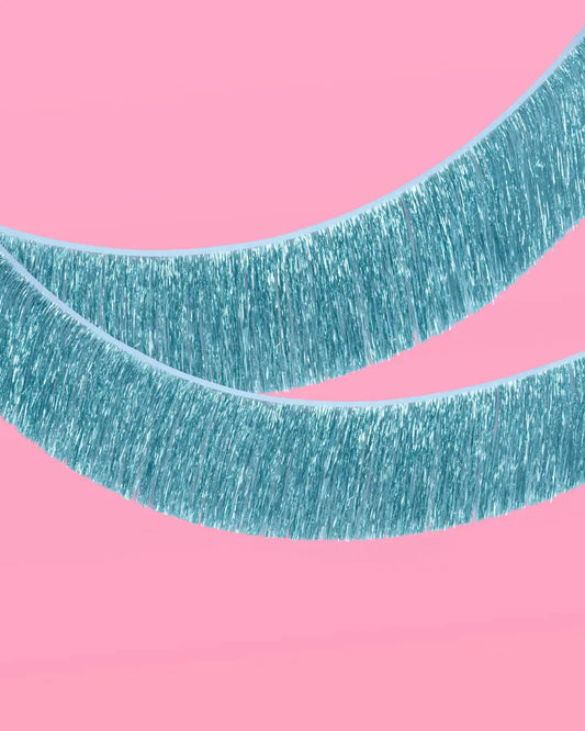 Something Blue Fringe - blue foil banner xo, Fetti
