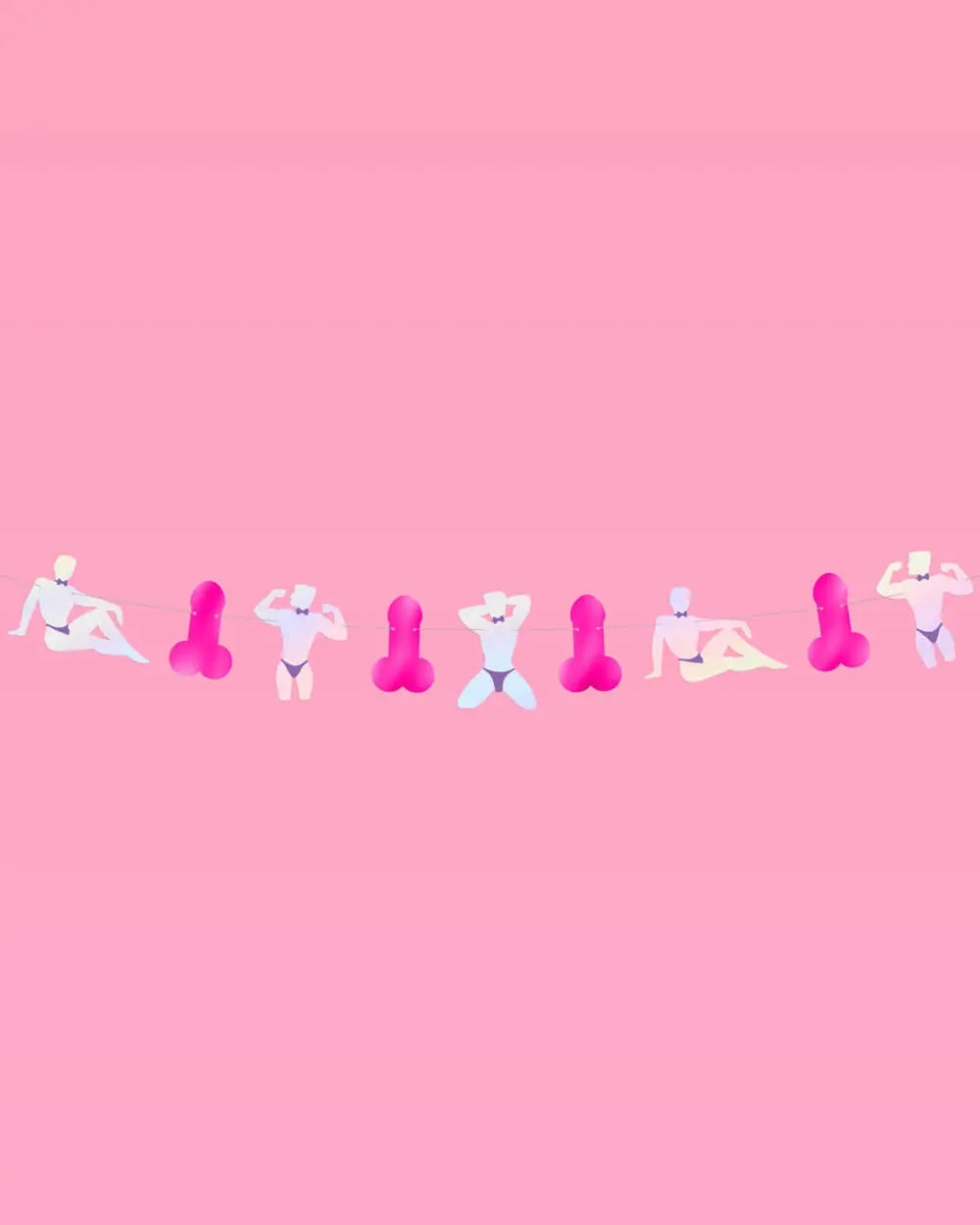 Sorry Mom Banner - iridescent + pink foil banner xo, Fetti
