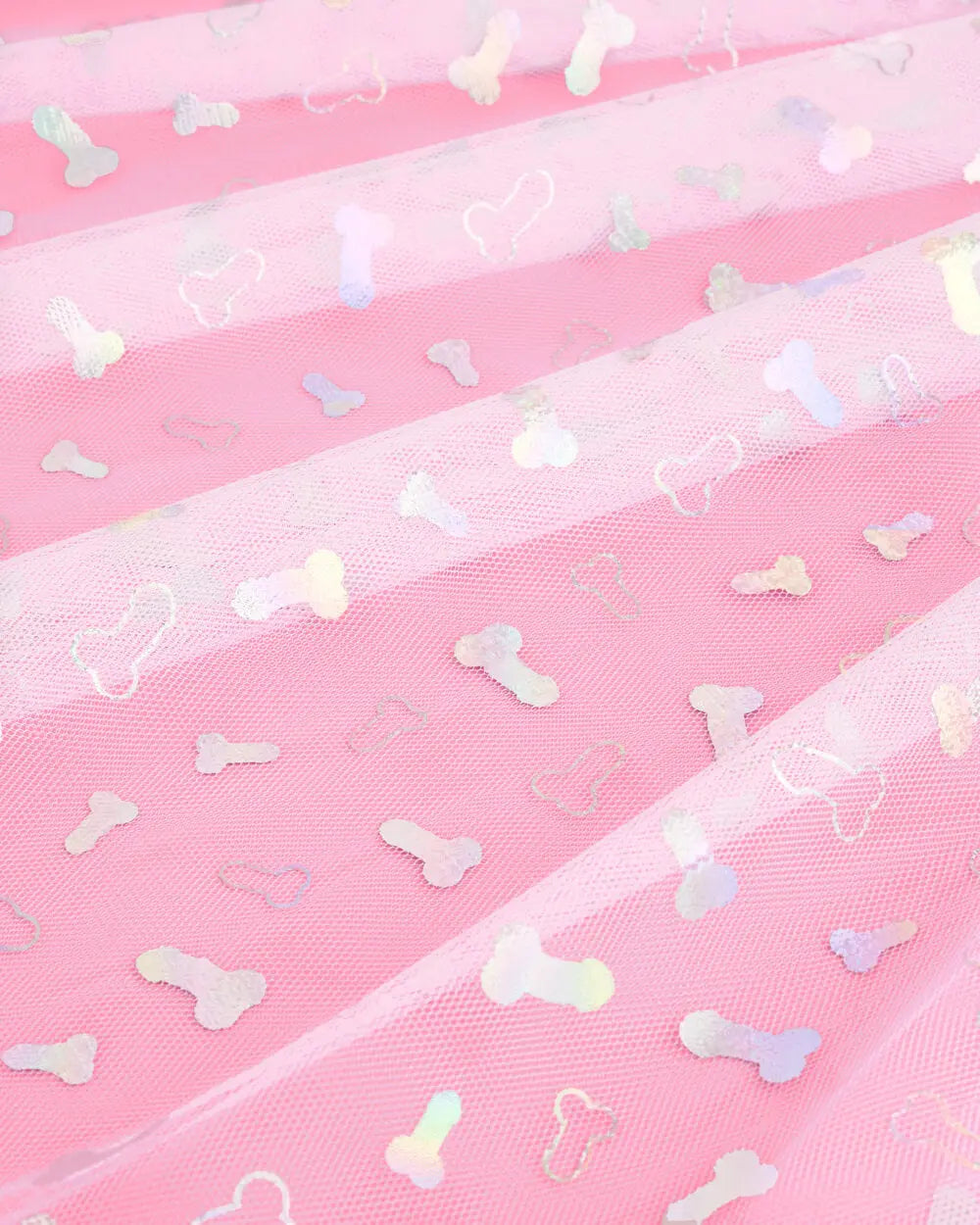 Sorry Mom Veil - iridescent foil penis veil xo, Fetti