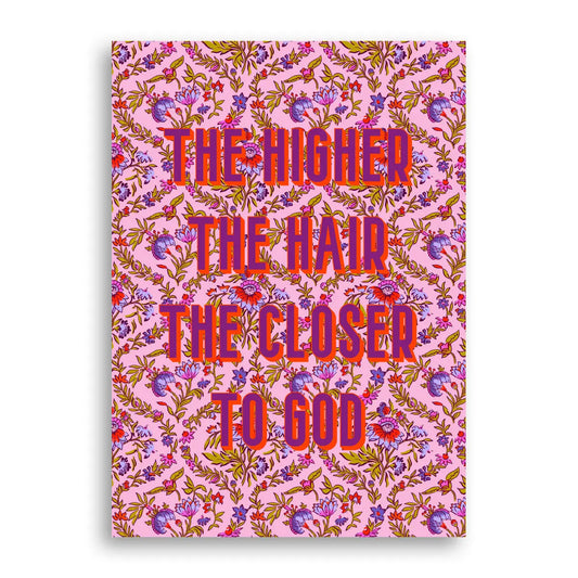 Statement Print - Higher the Hair Furbish Studio