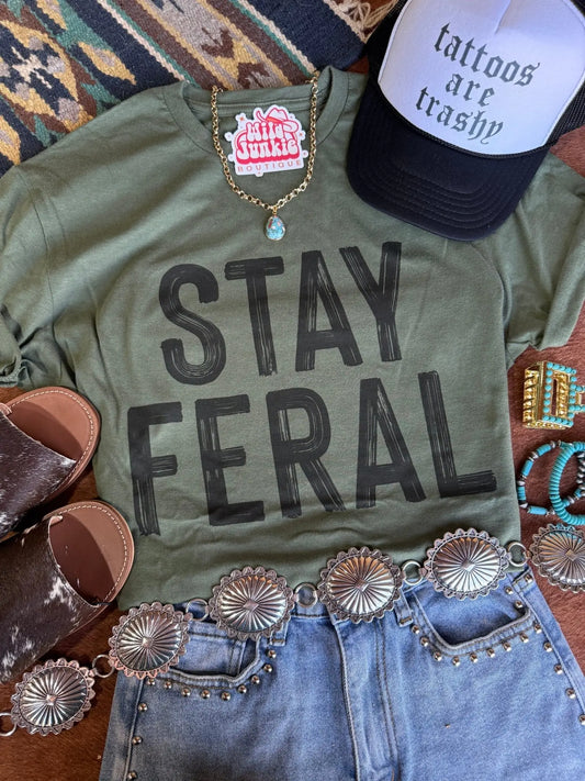 Stay Feral Graphic Tee Wild Junkie