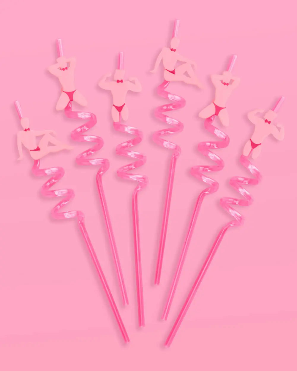 Strip Tease Straws - 12 reusable straws xo, Fetti