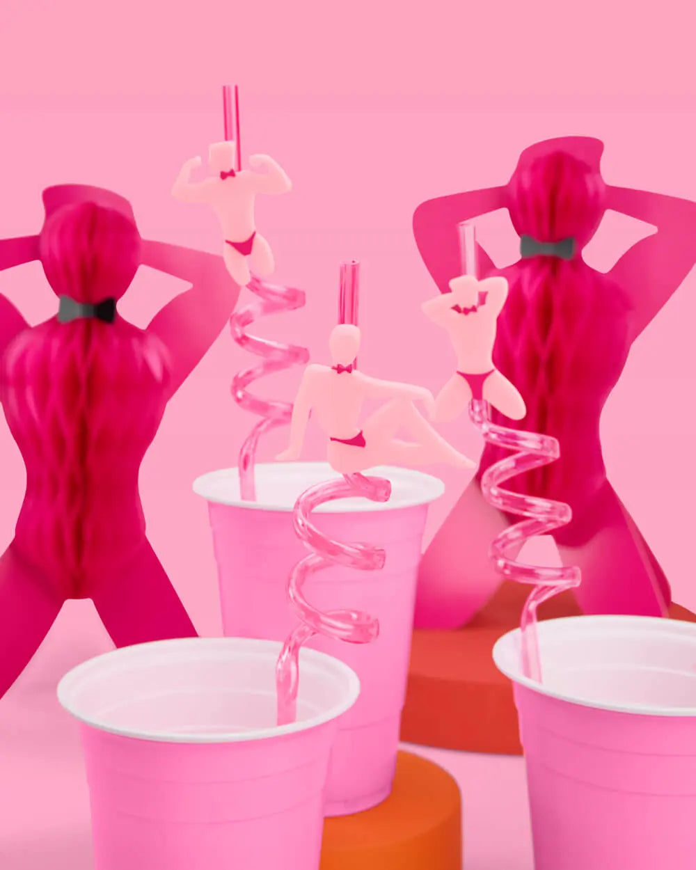 Strip Tease Straws - 12 reusable straws xo, Fetti