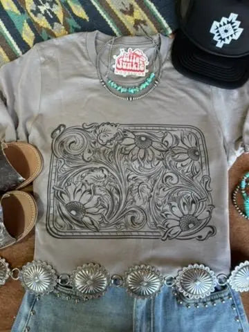Sunflower Engraved Graphic Tee Wild Junkie