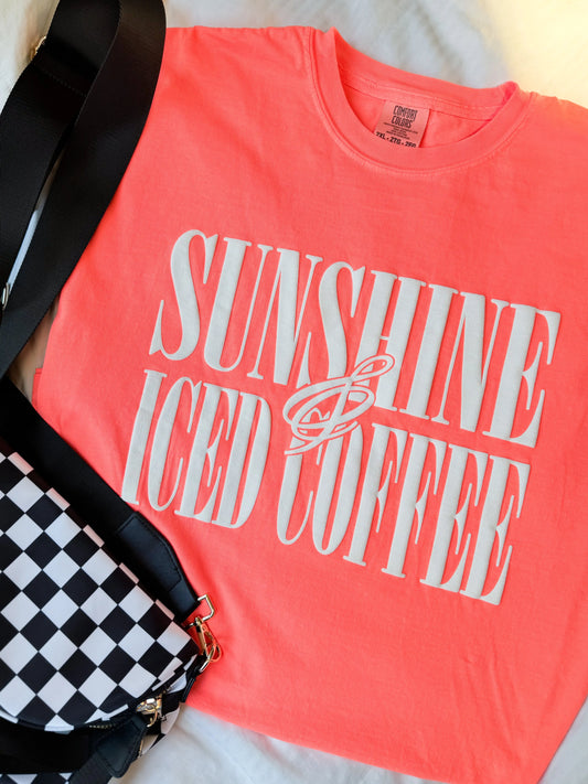 Sunshine and Iced Coffee Graphic Tee Shop Karma Tees
