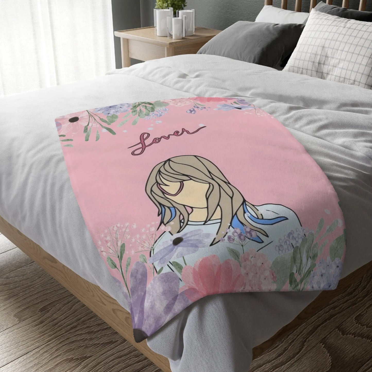 Swiftie Lover Velveteen Minky Blanket (Two-sided print) Printify