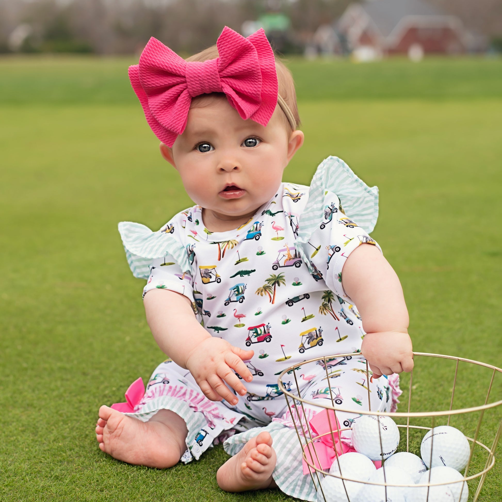 The Palms Girls Golf Romper - Latchkey 
