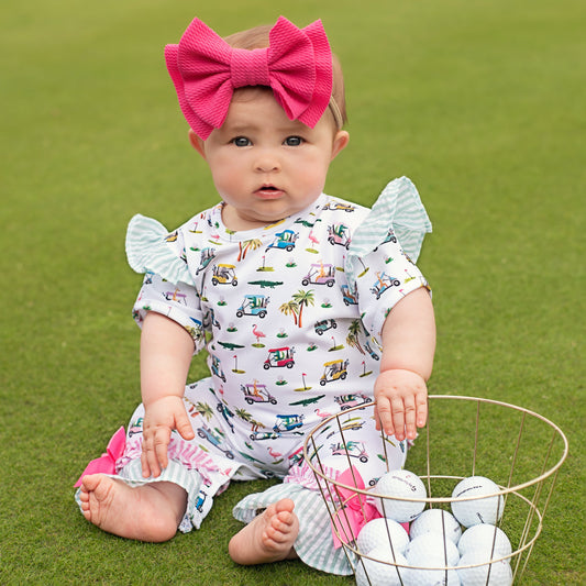 The Palms Girls Golf Romper - Latchkey 