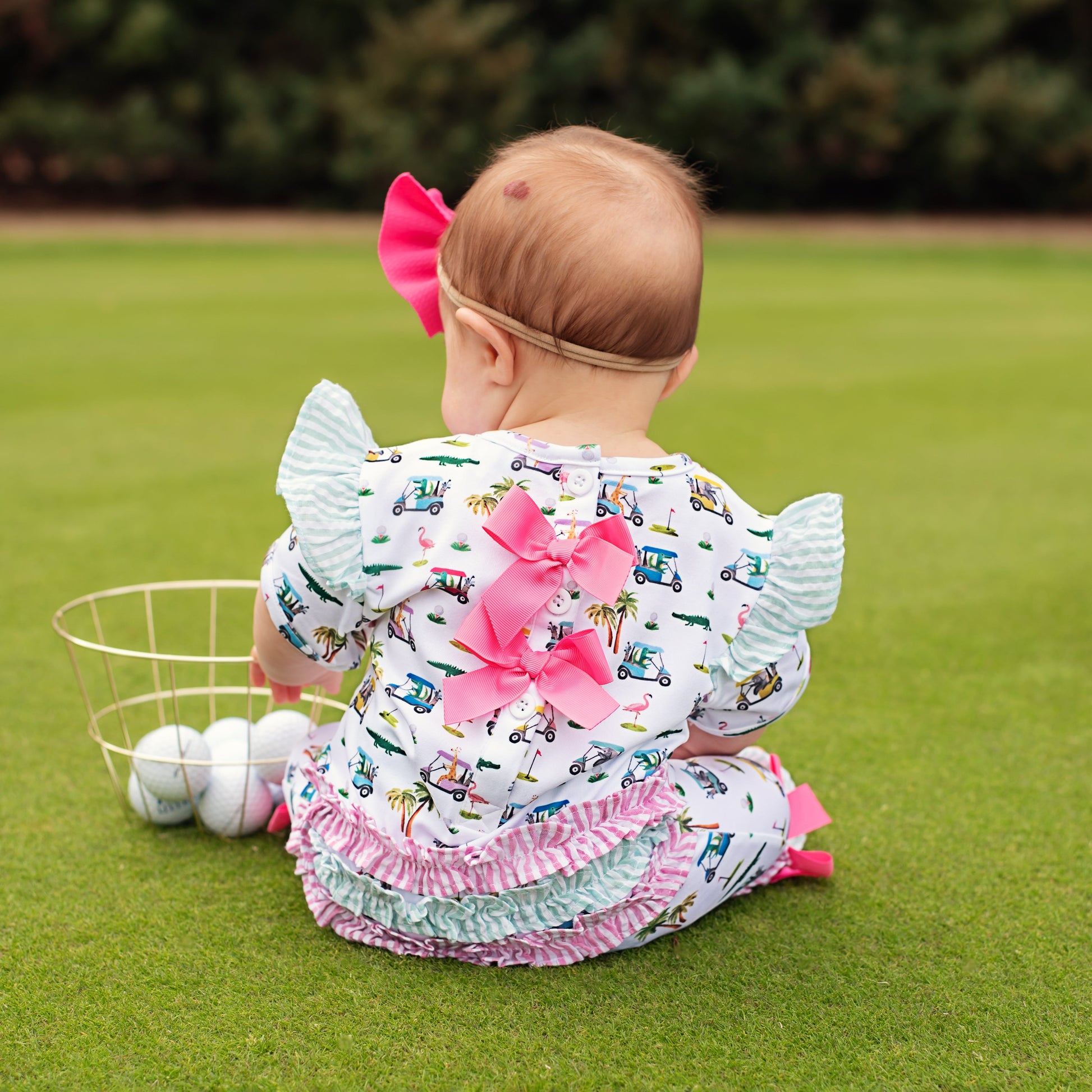 The Palms Girls Golf Romper - Latchkey 
