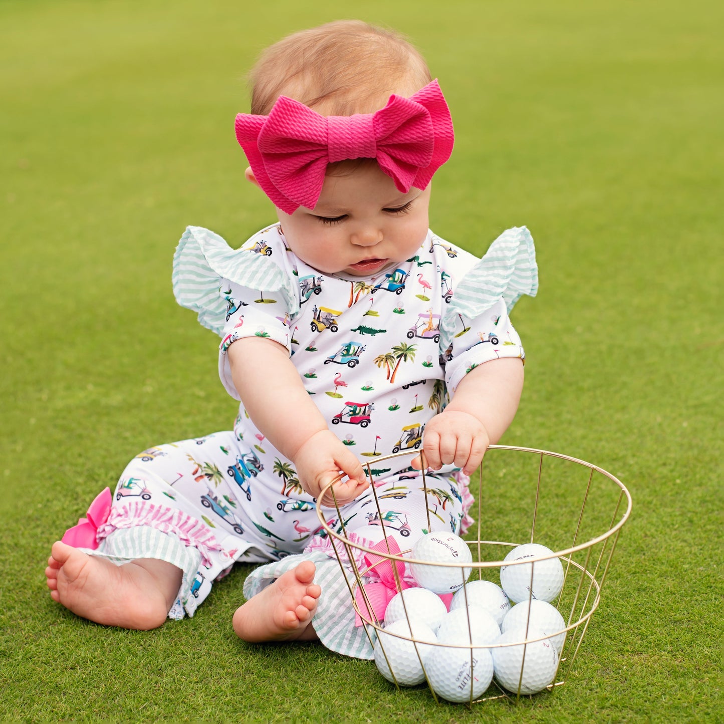 The Palms Girls Golf Romper - Latchkey 