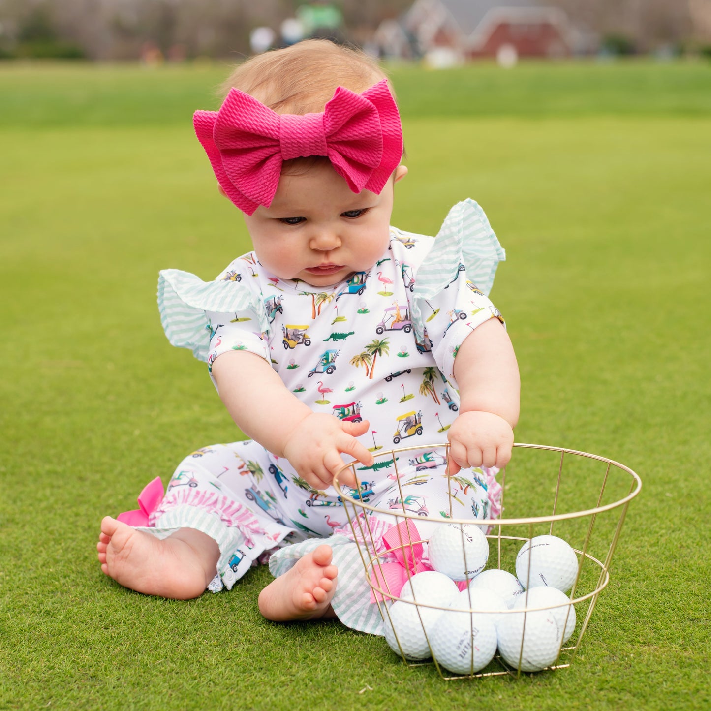 The Palms Girls Golf Romper - Latchkey 