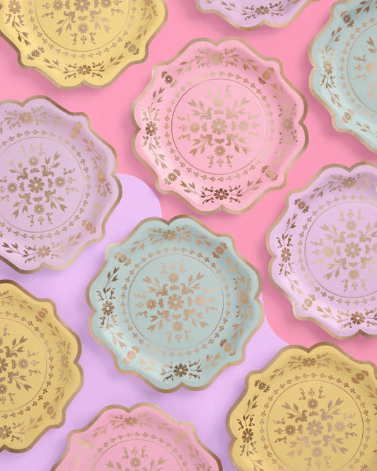Tea Time Plates - 24 paper plates xo, Fetti