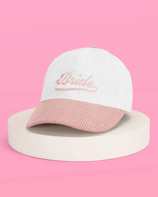 Team Bride Hat - embroidered corduroy hat xo, Fetti