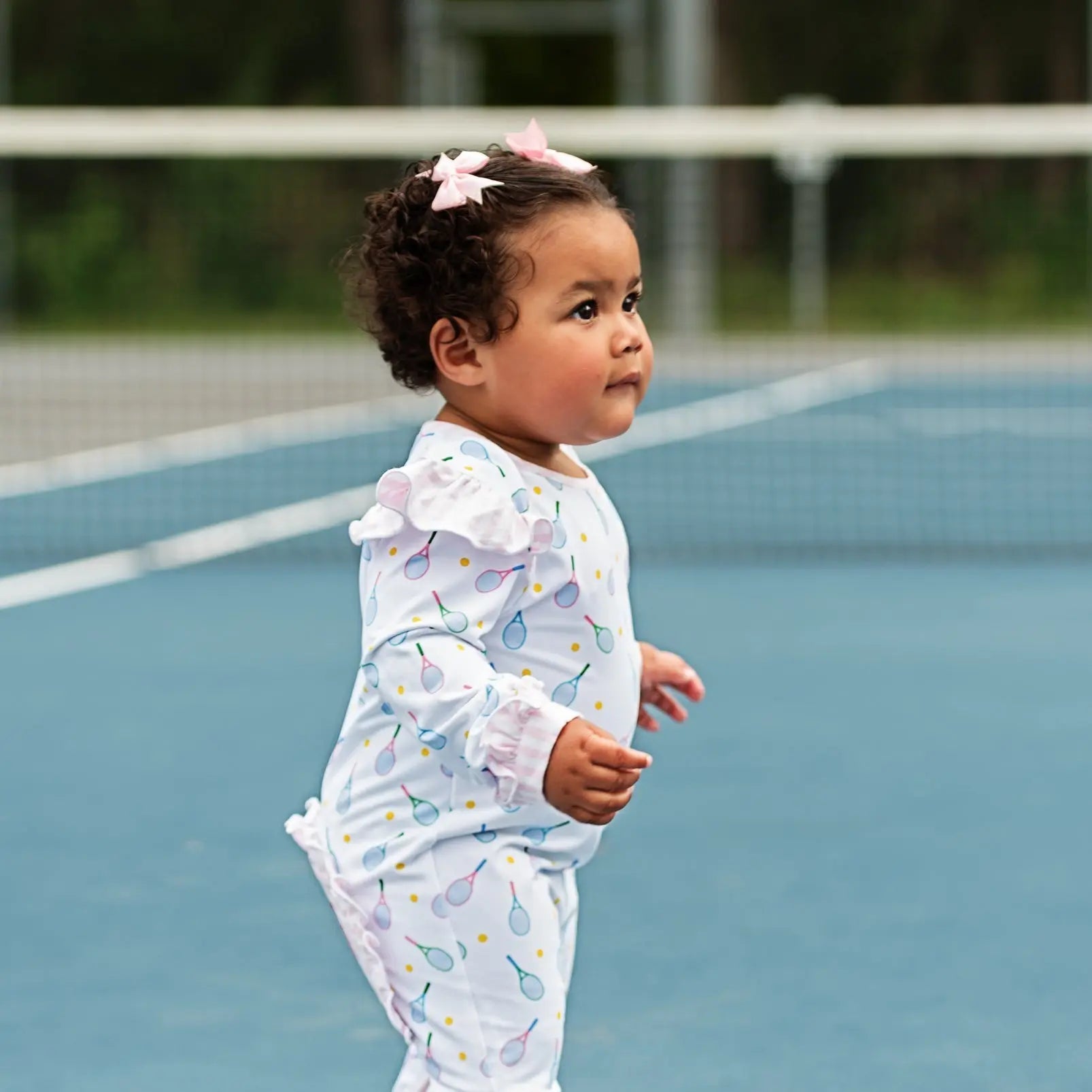 Pastel Tennis Romper for Baby and Toddler - Latchkey