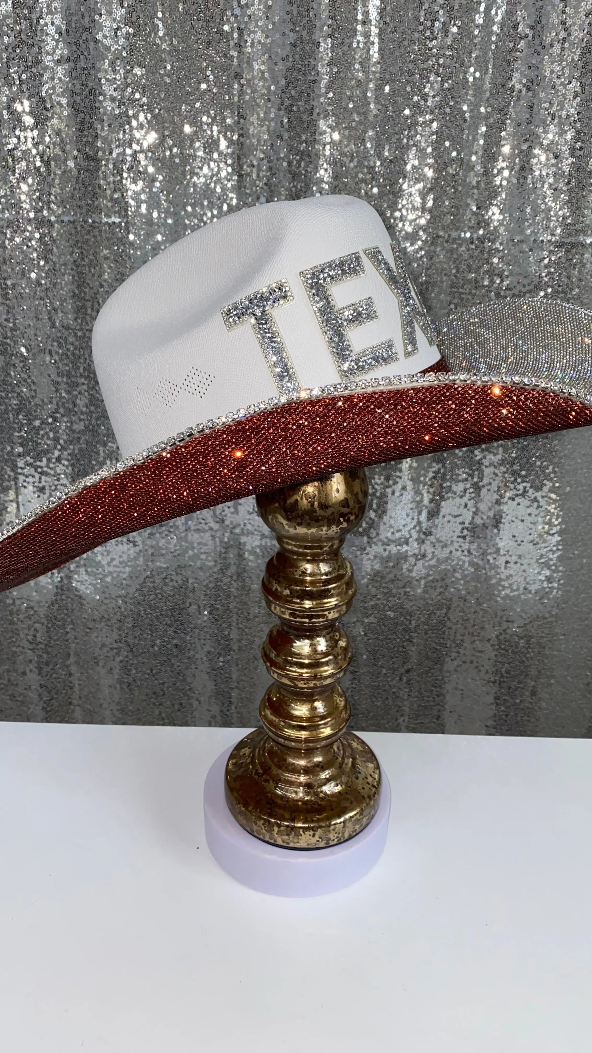 Texas Longhorns Hat Rhinestone Cowgirl