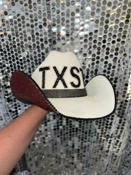 Texas State University Hat Rhinestone Cowgirl