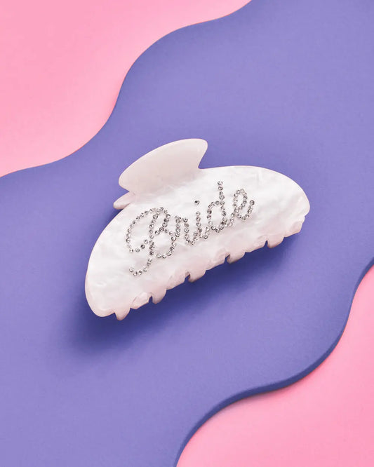 That Bride Clip - pearlescent claw clip xo, Fetti