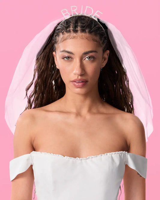 That Bride Headband Veil - headband w/ removable veil xo, Fetti