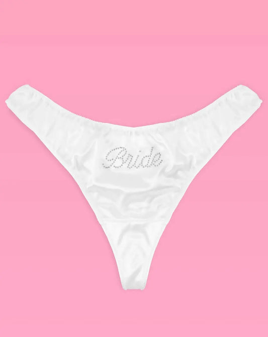 That Bride Thong - ivory rhinestone thong xo, Fetti