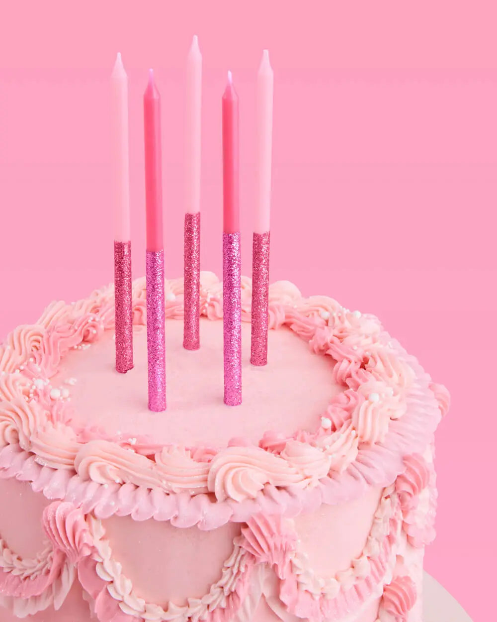 That's Hot Candles - pink glitter candles xo, Fetti