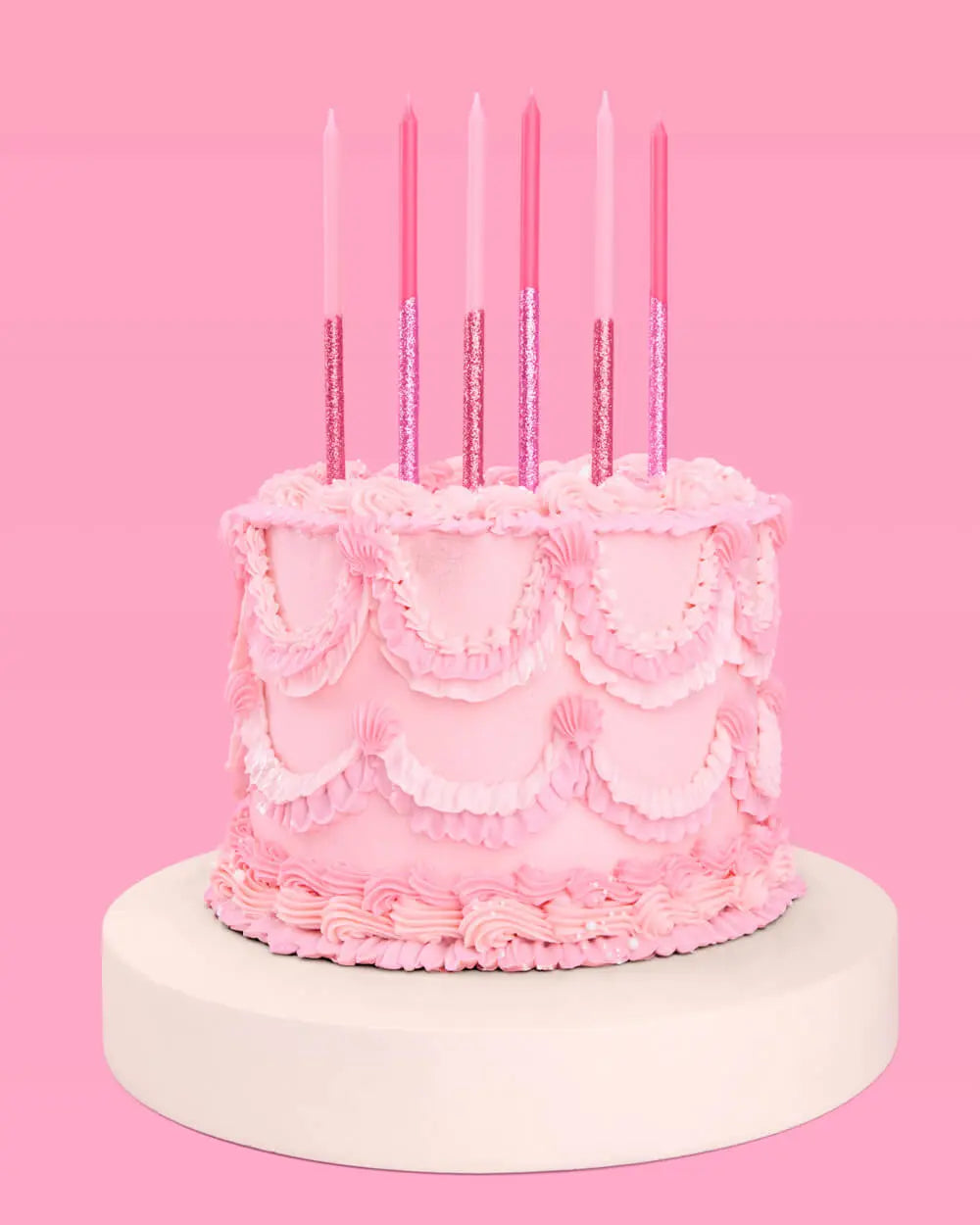 That's Hot Candles - pink glitter candles xo, Fetti