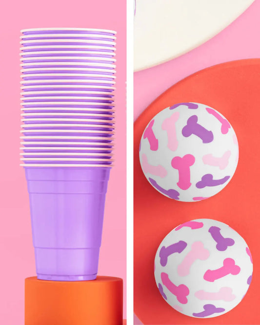 The Hazy Pong Pack - 50 cups + 4 pong balls xo, Fetti