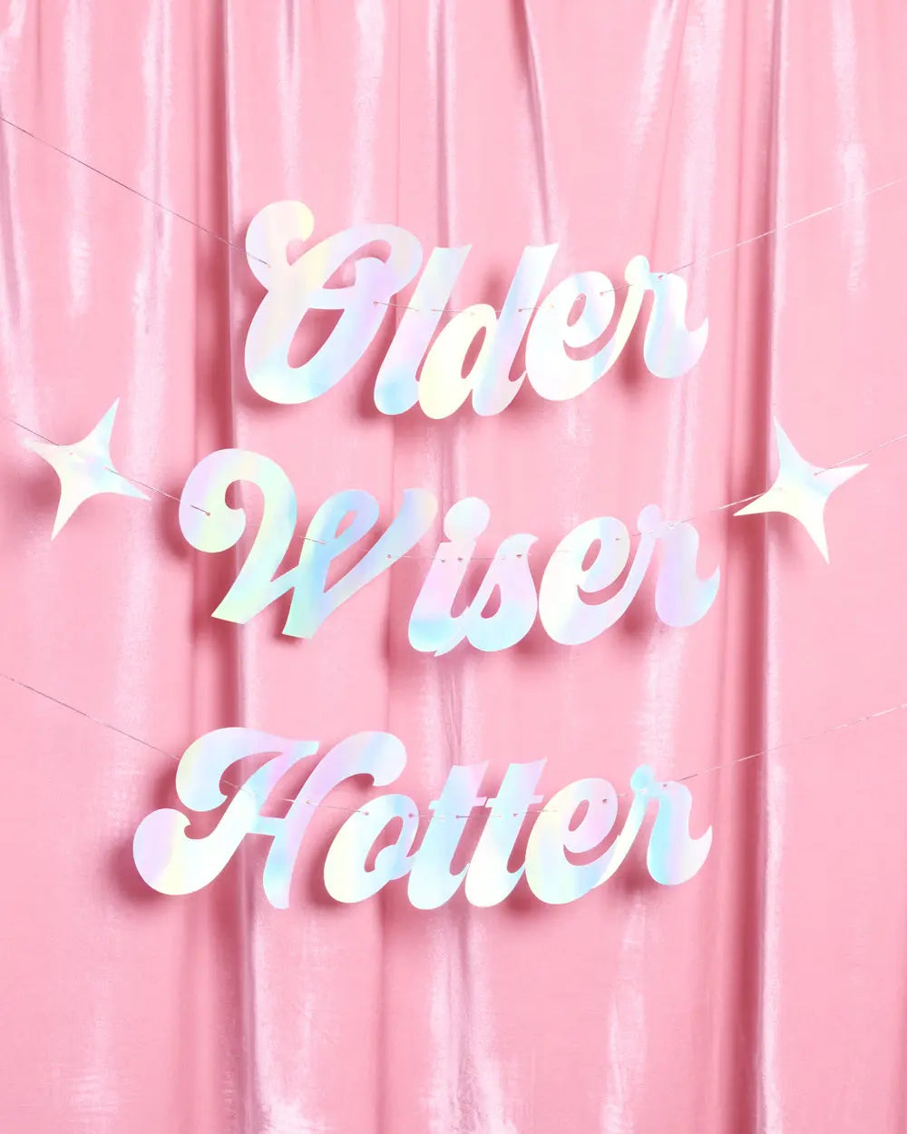 The Motto Banner 2.0 - iridescent foil banner xo, Fetti