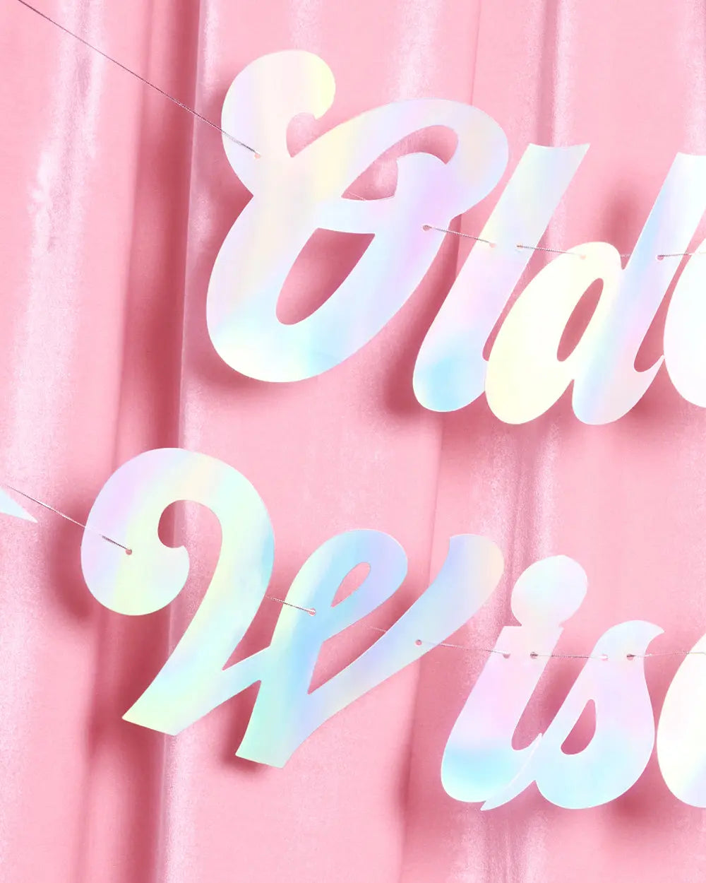 The Motto Banner 2.0 - iridescent foil banner xo, Fetti