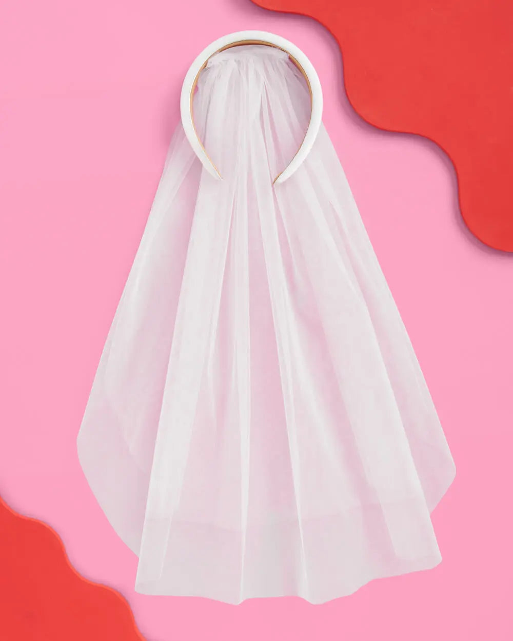 The Noncommittal 2.0 - headband w/ removable veil xo, Fetti