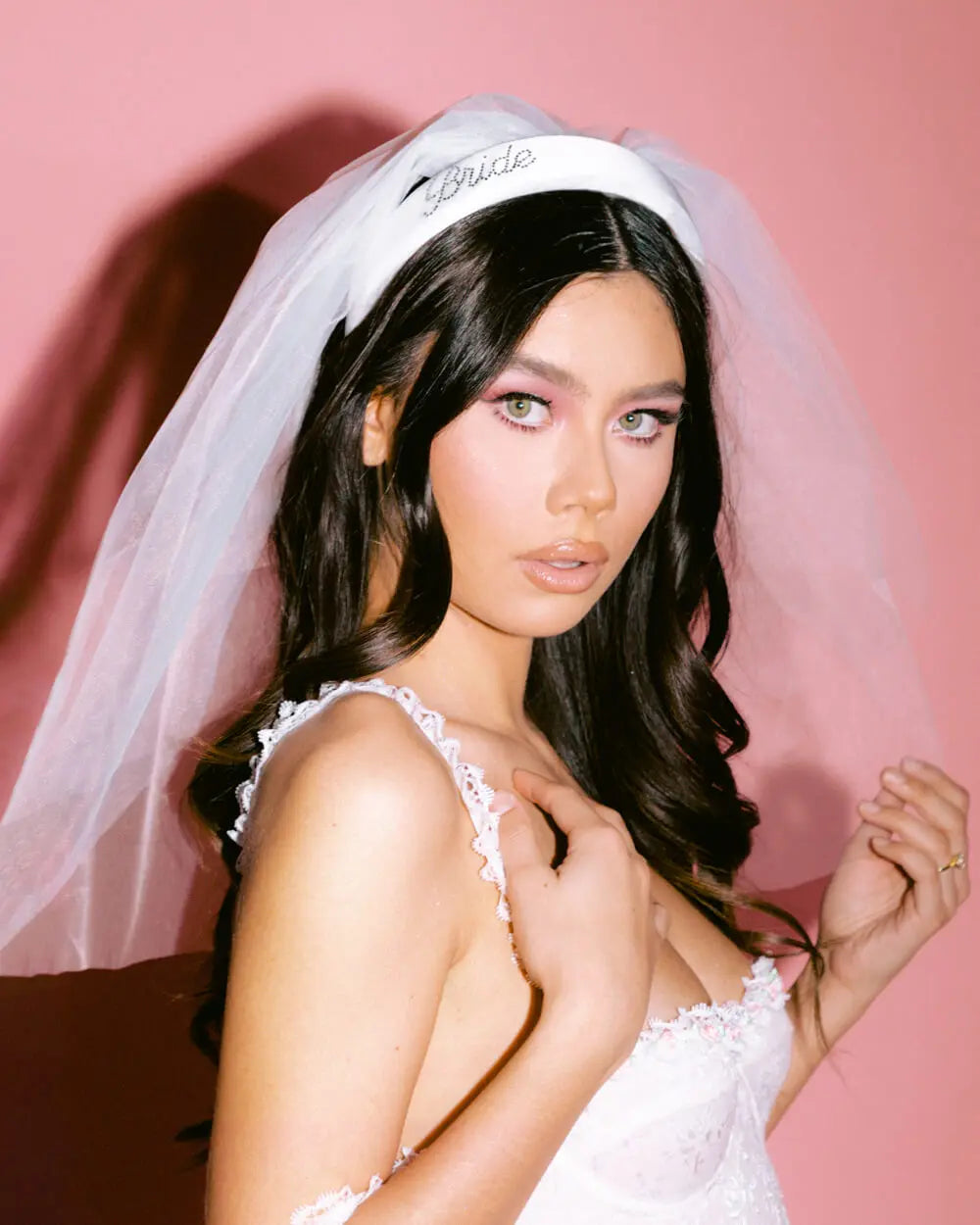 The Noncommittal Pack - veil headband + sash xo, Fetti