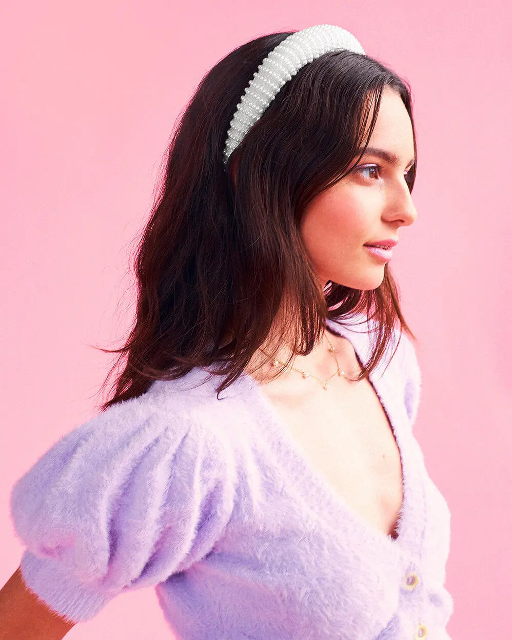 The Noncommittal - headband w/ removable veil xo, Fetti