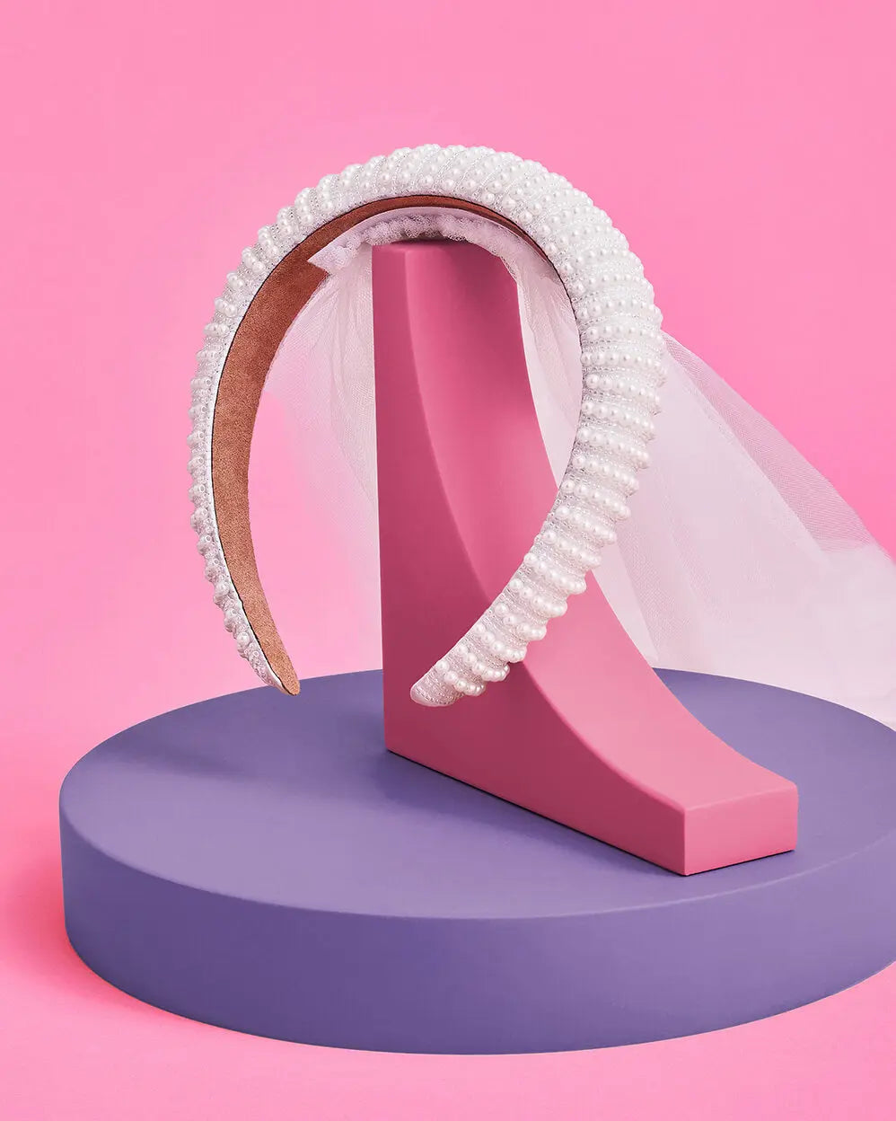 The Noncommittal - headband w/ removable veil xo, Fetti