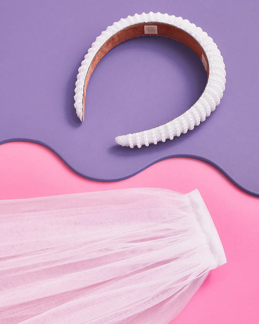 The Noncommittal - headband w/ removable veil xo, Fetti