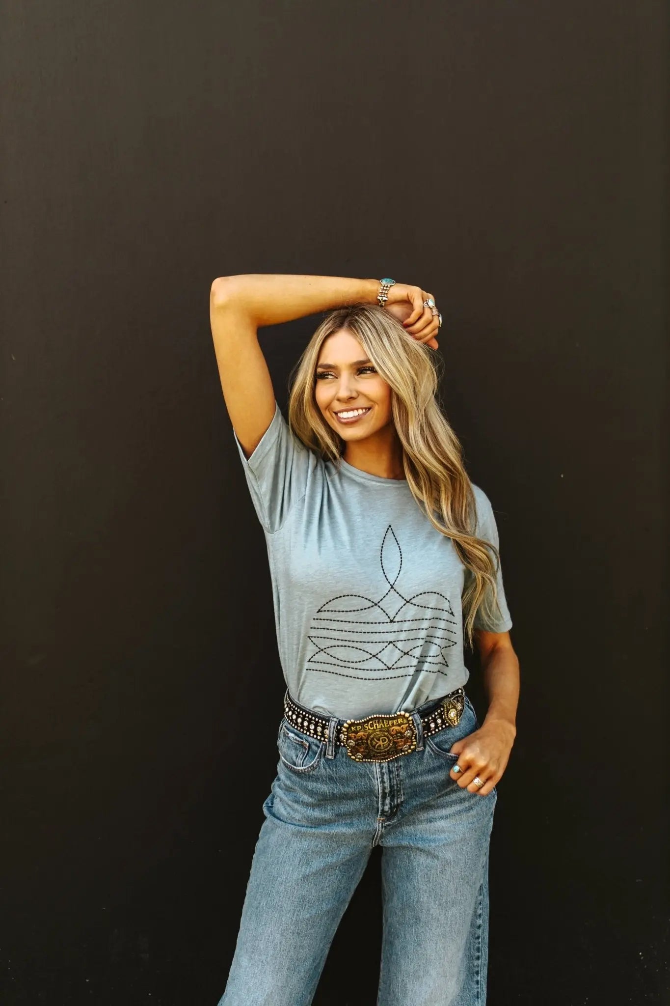 The Original, Viral Boot Stitch Western Graphic Tee Wild Junkie
