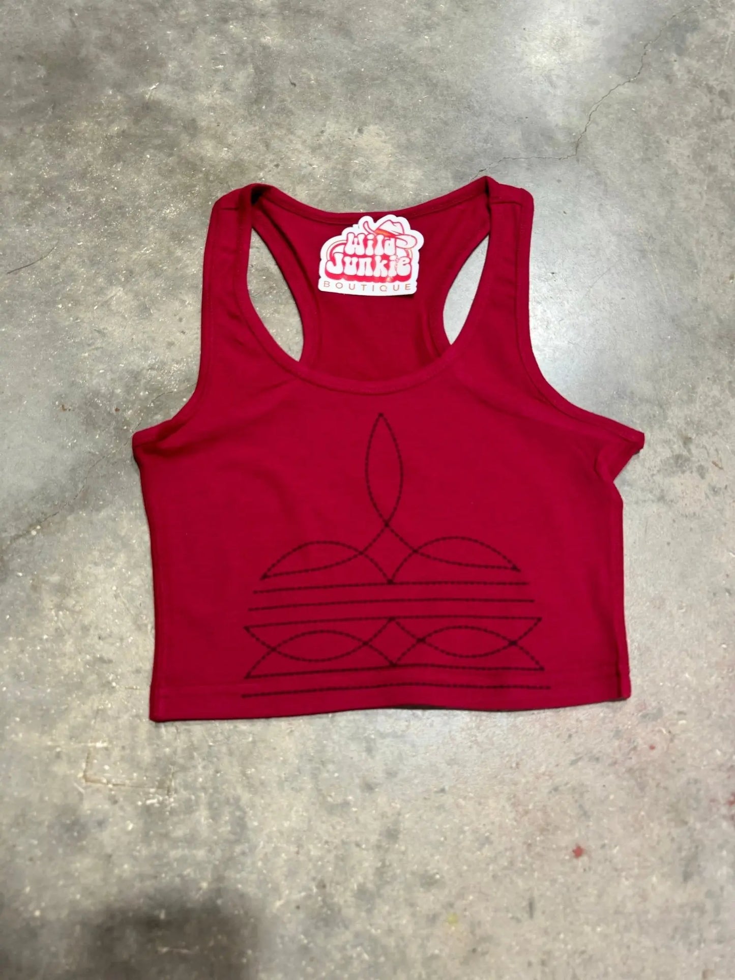 The Original, Viral Boot Stitch Western Tank Top Wild Junkie