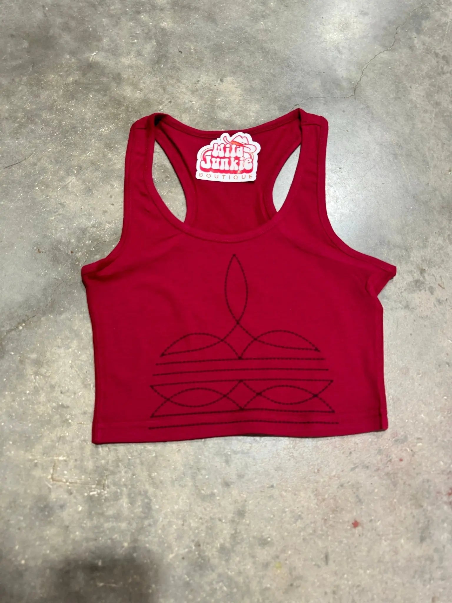 The Original, Viral Boot Stitch Western Tank Top Wild Junkie