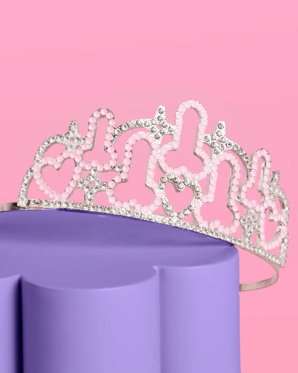 The Penis Tiara - rhinestone tiara xo, Fetti