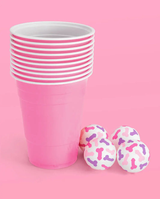 The Pink Pong Pack - 50 cups + 4 pong balls xo, Fetti