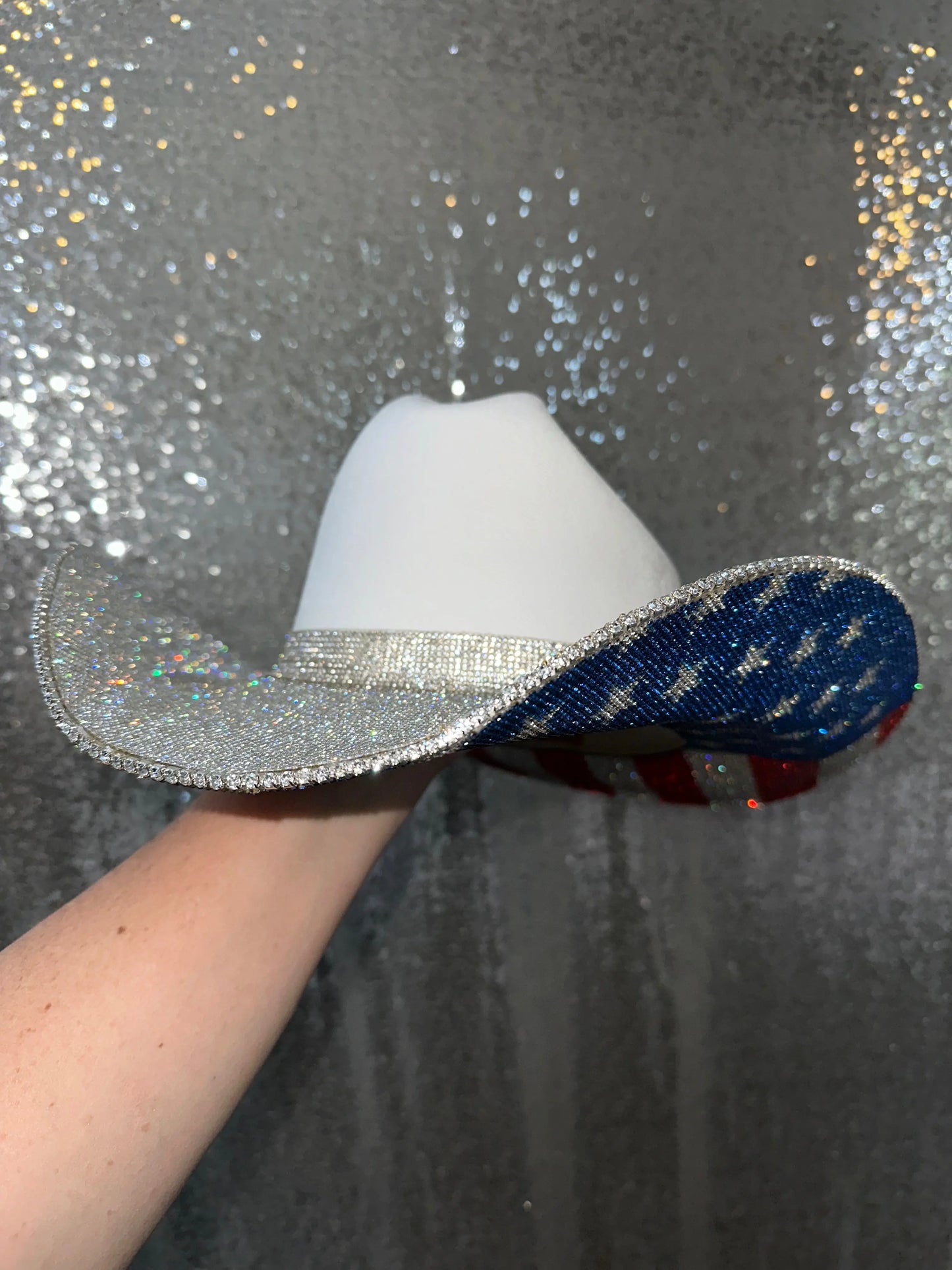 The "America" Hat - Crystal On Top Rhinestone Cowgirl