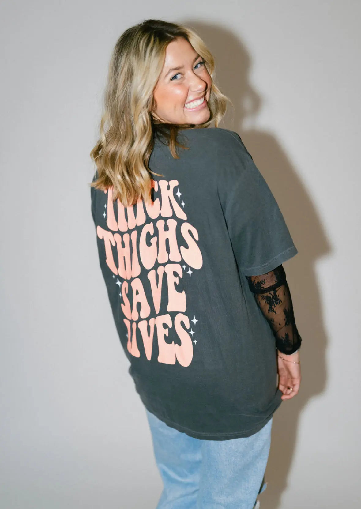 Thick Thighs Save Lives Graphic Tee Shop Karma Tees