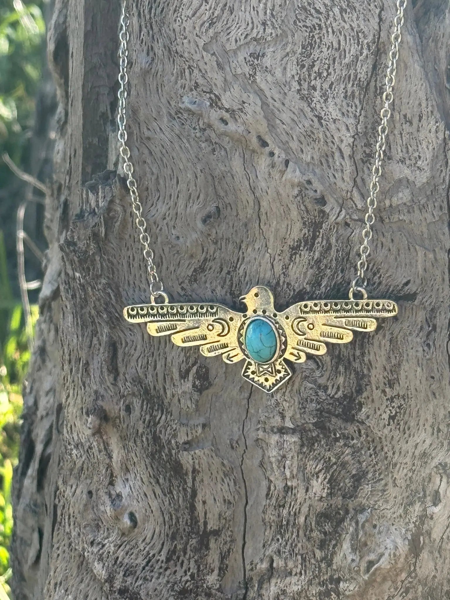 Thunderbird Turquoise Chain Necklace Wild Junkie