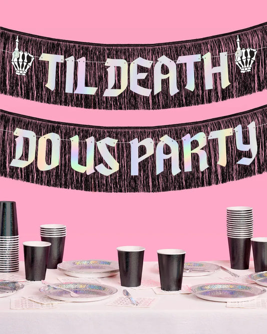 Till Death Banner - two piece banner xo, Fetti