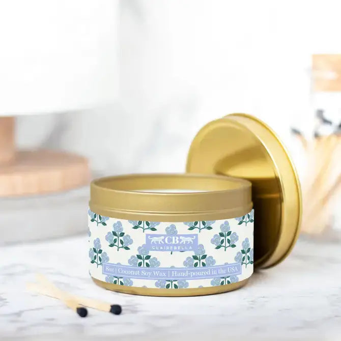 Tin Candle - Betsy Blue (Spa Retreat) CB Studio