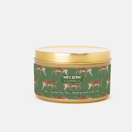 Tin Candle - Tiger (Sage & Cypress) CB Studio