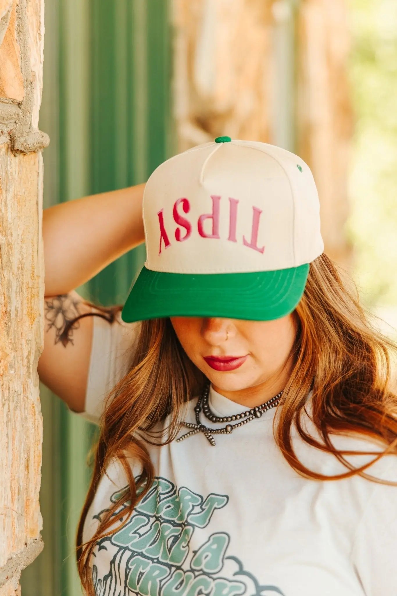 Tipsy Embroidered Trucker Hat Wild Junkie
