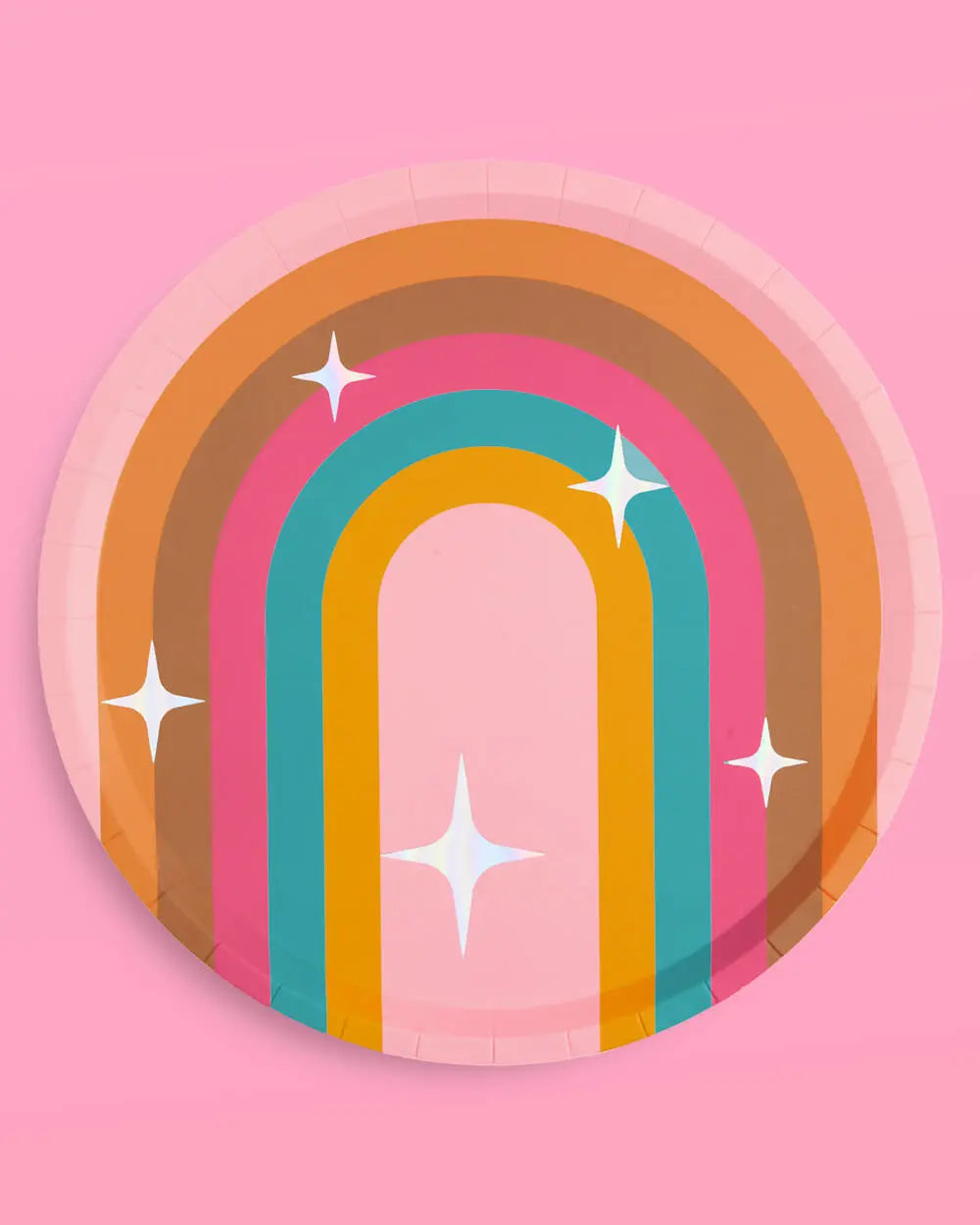Totally Groovy Plates - 24 foil paper plates xo, Fetti