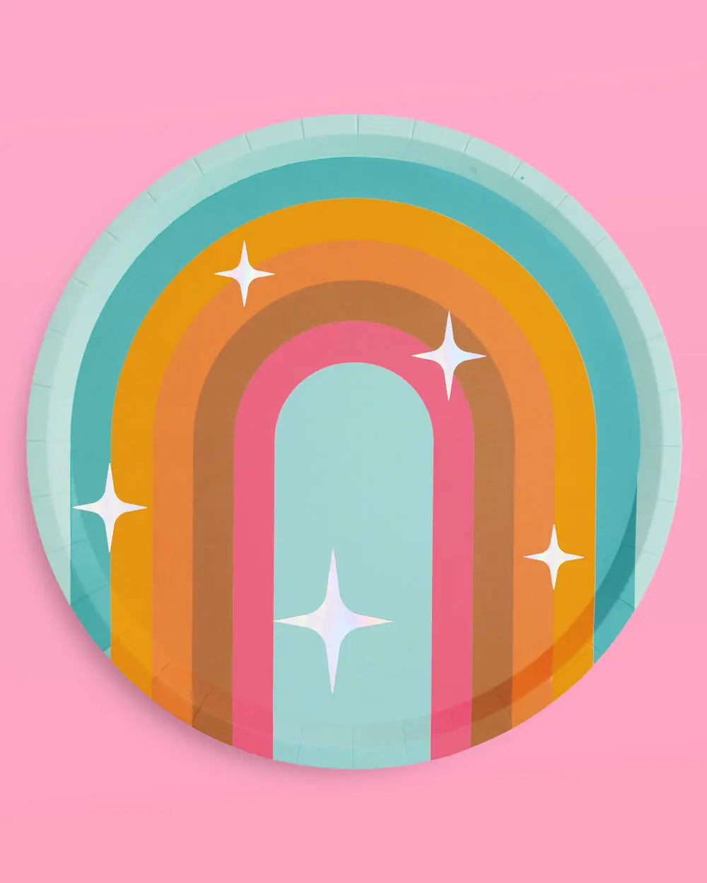 Totally Groovy Plates - 24 foil paper plates xo, Fetti